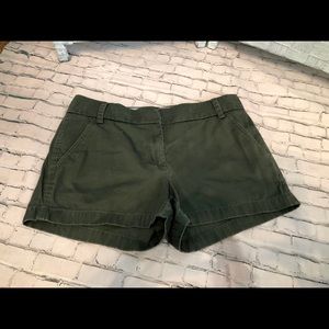 J. Crew Army Green Chino Shorts Size 4